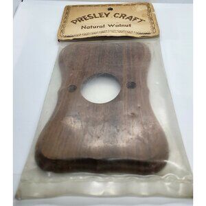 Presley Craft Natural Walnut #88 Handmade Outlet Cover For Button Cable Antique!